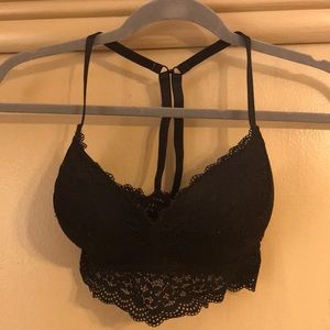 Xhilaration Long line Black bra 38C